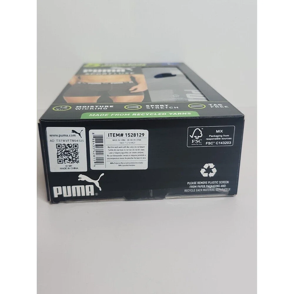 5 Pack PUMA Men's Sport Luxe Performance Boxer Brief LARGE Moisture Wicking NIB